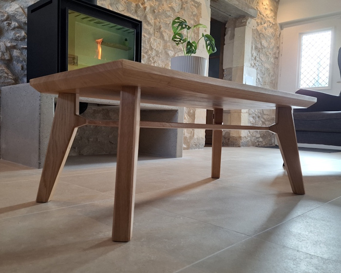 Table basse en chêne massif